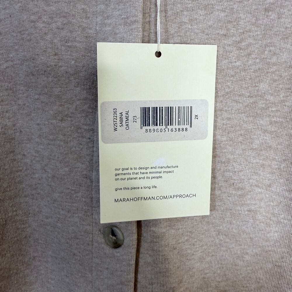 NWT Mara Hoffman Full Circle Sabina Jumpsuit Plus Size 2X Oatmeal Beige Comfy‎ - Picture 6 of 6